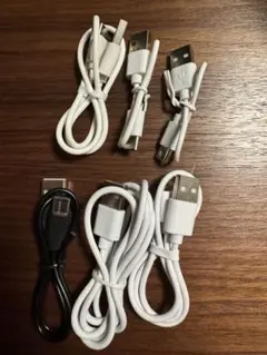 ケーブル マイクロUSB USB-c 6本セット USBケーブル 白黒