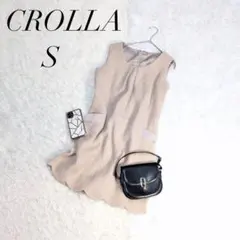 クロエラ/ワンピース/ウール混/ツイード/スカラップ裾/日本製/美品✨