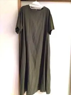 TUTIE. 半袖ロングシャツワンピース オリーブグリーン