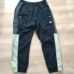adidas　アディダススリーストライプス　ウーブンパンツ　Lサイズ　黒