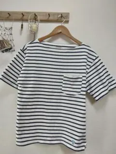 ORCIVAL☆ボーダーTシャツ・白紺・胸ポケット