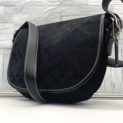 COACH　コーチ　シグネチャー　ショルダーバッグ　斜め掛け　6842　黒