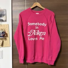 80s Hanes ヘインズ スウェット ピンク Made in usa