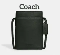 新品　コーチレザー スマホバック　ショルダーバッグ　携帯ポーチ