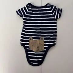 ストライプ柄ロンパース
