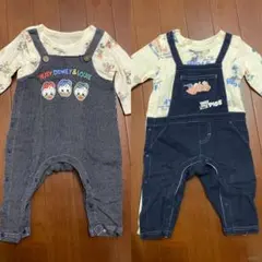 ディズニー 長袖ロンパース 2点セット 80cm