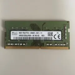 SKhynix 8GB DDR4 PC4- 2666Vノート用動作確認済みです。