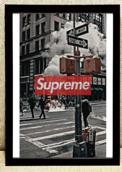 117 supreme アートポスター　アメリカンレトロ　額付き