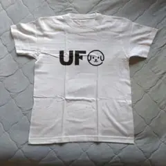 UFOロゴ 犬イラスト ホワイトTシャツ