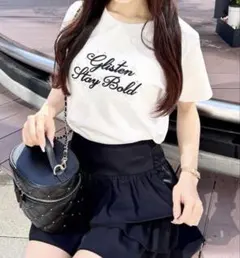 INGNI 装飾付ふくれ刺繍ロゴTシャツ