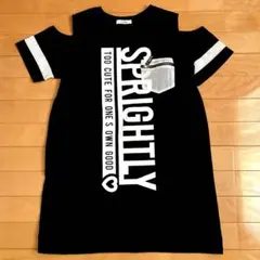 ✨美品✨Pink Latte ブラック 半袖カットソーワンピース S