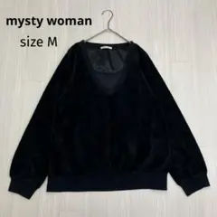 ◆ mysty woman ミスティーウーマン フリース 深Vネック ニット