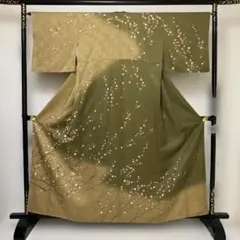 No.3470 正絹刺繍金彩枝梅柄訪問着 美品 - メルカリ