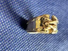 meianコルセットデザイン リング 金メッキ　13号のサムネイル