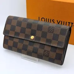 ルイヴィトン ダミエ エベヌ ポルトフォイユ サラ 長財布 二つ折り ブラウン