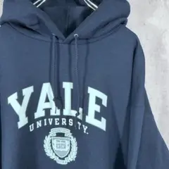 Yale 【Champion】カレッジ 古着 パーカー XL ネイビー