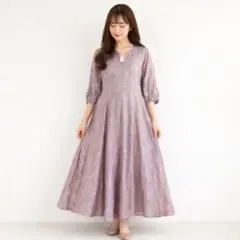 【新品・タグ付き】ヌキテパ ゴールド フラワープリント ロングワンピース インド