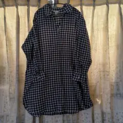 H&M チェック柄 長袖チュニック US XL/P