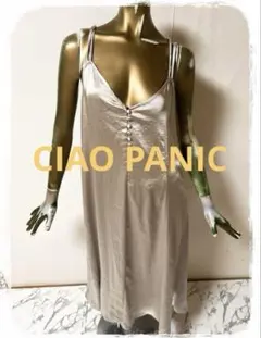 ☘️T16794☘️CIAO PANIC サテン キャミソール ロングワンピース