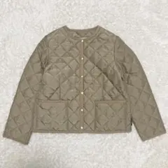 未使用級✨2024 トラディショナルウェザーウェア ノーカラーキルティングコート