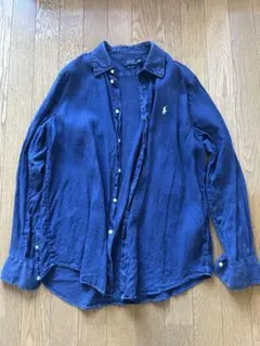 Polo Ralph Lauren ネイビーリネン長袖シャツ