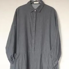 earth music&ecology グレー ワンピース 長袖