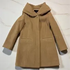 URBAN RESEARCHウール混フード付き Aラインコートキャメル FREE