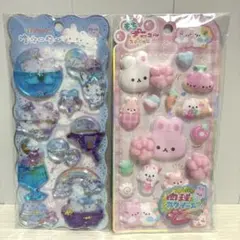 正規品　もちプニューステッカー　うさぎ　肉球スクイーズ　ウォーターインシール