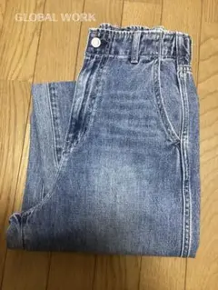 【グローバルワーク】goodデニム バギーパンツ S ブルー