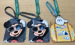 ディズニー　ミッキー　パスケース　3セット　バケーションパッケージ　バケパ