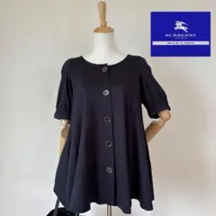 【美品】BURBERRY BLUE LABEL フレアトップス　チュニック　黒