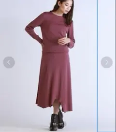 新品未使用タグ付ロートレアモン ✖️大草直子コラボ　ニットスカートセットアップ