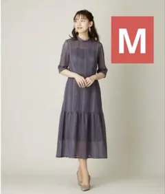 AIMER、エメ、マーメイドライン ストライプレースパーティードレス