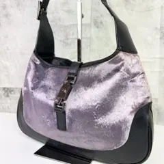GUCCI グッチ ワンショルダーバッグ ジャッキー ベロア 黒