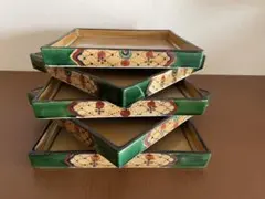 織部角皿 5枚セット 織部焼 角皿 5枚セット