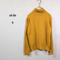 ef-de タートルネックニット 9サイズ マスタード 長袖 無地