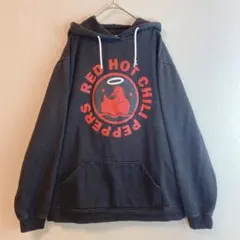 【against】（L）レッドホットチリペッパープリント パーカー ヴィンテージ