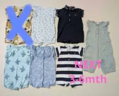 NEXT 女の子70ロンパース 夏物 6点セット