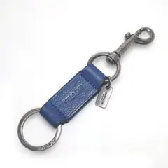 コーチ COACH キーホルダーキーリング ブルー レザー メンズ レディースのサムネイル