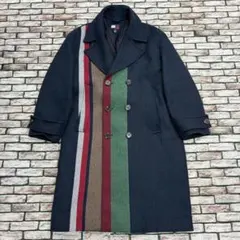 トミーヒルフィガー×ペンドルトン☆モノグラム総柄カラーストライプダブルコート