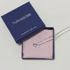 イニシャル ネックレス D 長さ調節可能 ホワイトゴールド TURANDOSS