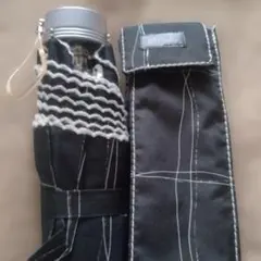 Water Front 折りたたみ傘 黒 ストライプ