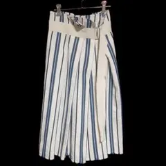 【美品】PLAIN PEOPLE/プレインピープル★綿麻ストライクスカート 9のサムネイル