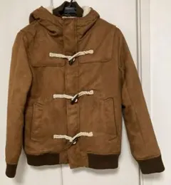 コンファーム　ブラウン フード付きダッフルコート