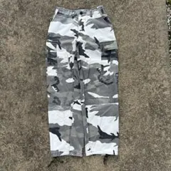 （古着）90s 00s ミリタリー　カーゴパンツ　ウッドランドカモ