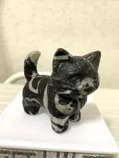 天然石 ケセラストーン猫 置物 - メルカリ