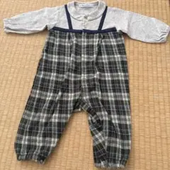 70 familiar チェック柄ロンパース 男の子