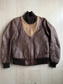 美品 INTERBREED インターブリード PU レザージャケット スタジャン 