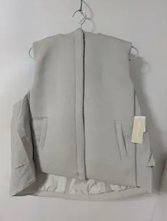 【新品】SN by StyleNote フード付ベスト 異素材 ベージュ 6L