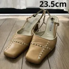 銀座ヨシノヤ FRESCA スクエアトゥ・バックストラップパンプス 23.5cmのサムネイル